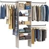 ClosetMaid SuiteSymphony Wood Closet Organizer Kit with Tower, (3) Hang Rods, (5) Shelves (2-Adjustable), Fits Spaces 5-10 ft. Wide, White Timber(White Timber Finish)