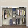 ClosetMaid SuiteSymphony Wood Closet Organizer Kit with Tower, 3 Hang Rods, Top Shelves, 2 Drawers, Modern, Fits Spaces 5-9 ft. Wide, Graphite Grey