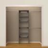 ClosetMaid SuiteSymphony Wood Closet Organizer Starter Kit with Tower and 3 Hang Rods, Shelves, Adjustable, Fits Spaces 5 – 10 ft. Wide, Graphite Grey