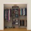 ClosetMaid SuiteSymphony Wood Closet Organizer Starter Kit with Tower and 3 Hang Rods, Shelves, Adjustable, Fits Spaces 5 – 10 ft. Wide, Graphite Grey