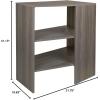 ClosetMaid SuiteSymphony Wood Corner Shelf Unit, 2 Shelves, Adjustable, Stacking, For Storage, Closet, Clothes, Shoes, Décor, Pure White, 41.13″ X 19.63″ X 31.75″ Corner Unit(Graphite Grey)