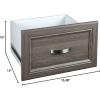 ClosetMaid SuiteSymphony Wood Drawer, Add On Accessory, Shaker Style, for Storage, Closet Clothes, x 10” Size for 16 in. Units, Graphite Grey/Satin Nickel(Graphite Grey)
