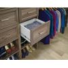 ClosetMaid SuiteSymphony Wood Drawer, Add On Accessory, Shaker Style, for Storage, Closet Clothes, x 10” Size for 16 in. Units, Graphite Grey/Satin Nickel(Natural Gray)