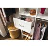ClosetMaid SuiteSymphony Wood Drawer, Add On Accessory, Shaker Style, for Storage, Closet Clothes, x 10” Size for 16 in. Units, Graphite Grey/Satin Nickel(Pure White)