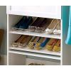 ClosetMaid SuiteSymphony Wood Shoe Shelves Set, Add On Accessory, Angled, Shoe Fence, For 25 in. Units, Pure White/Satin Nickel(Pure White)