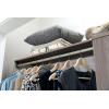 ClosetMaid SuiteSymphony Wood Top Shelf, Add On Accessory, Closet Shelf, 48 in. Wide, Pure White(Graphite Grey)