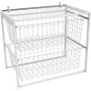 ClosetMaid Wire Basket 2 Drawer Organizer Unit with Shelf for Pantry, Closet, Clothes, Linens, Sturdy Steel, Easy Assembly, White(2-Drawer)