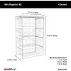 ClosetMaid Wire Basket 2 Drawer Organizer Unit with Shelf for Pantry, Closet, Clothes, Linens, Sturdy Steel, Easy Assembly, White(4-Drawer)