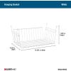 ClosetMaid Wire Hanging Shelf Basket for Storage, Organization in Closet or Pantry, No Assembly or Installation, Durable, 10.68″D x 18.39″W x 7.99″H, White(Item Container)