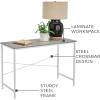ClosetMaid Writing Desk or Console Table for Office, Entryway or Living Room, Industrial Modern Design, Wood with Black Metal Frame, Natural Finish(Taupe)