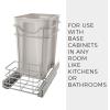 ClosetMaid,Alloy steel 32105 Premium Wide 3-Tier Compact Kitchen Cabinet Pull-Out Basket,12 liters 8.75-Inch(24-Quart Pull-Out Trash Bin)