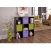 Closetmaid Decorative Home Stackable 6 Cube Cubeicals Organizer Storage Bookcase, with Hardware for Office, Home and Closet, White(Chocolate Finish)