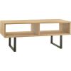 ClosetMaid 1311 Rectangular Wood Coffee Table with Storage Shelves, Natural(Natural)