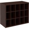 ClosetMaid 15 Cube Stackable Storage Organizer for Shoes, Bags, Crafts, Hobbies with Wood Shelves, for Closet, Entryway or Mudroom, Dark Cherry(Espresso)