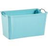 ClosetMaid 1623 Wide Wire Frame Fabric Bin, Light Gray(Aqua)