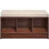 ClosetMaid 1631 Cubeicals 3-Cube Storage Bench, White with Gray Cushion(Dark Cherry)