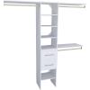 ClosetMaid 1937440 SuiteSymphony Modern 16-Inch Closet Organizer with Shelves and 2-Drawers, Pure White(Pure White)