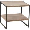 ClosetMaid 4961 2- Tier Square Wood SideTable with Storage Shel, Taupe(Grey)