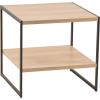 ClosetMaid 4961 2- Tier Square Wood SideTable with Storage Shel, Taupe(Natural)