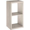 ClosetMaid 6 Cube Storage Shelf Organizer Bookshelf with Open Back, Vertical or Horizontal, Easy Assembly, Wood, White Finish(Bleached Walnut)