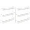 ClosetMaid 8033 4-Tier Wall Rack, 18-Inch Wide, White(18-Inch Wide (Pack of 2))