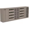 ClosetMaid Modular Storage 106.97-inch W 8-Drawer 18-Shelf Entertainment System with Doors, White(Smoky Taupe)