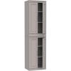 ClosetMaid Modular Storage 21.38-inch W 6-Shelf Wood Closet System with Doors, White(Smoky Taupe)