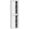 ClosetMaid Modular Storage 21.38-inch W 6-Shelf Wood Closet System with Doors, White(White)