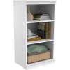 ClosetMaid Modular Storage Shelf Unit with 3 Shelves, Wood Closet Organizer Adjustable, Stacking, Full Backer, Decorative Trim, White, 40.29 H x 21.39 in. W x 15.91 in. D(White)