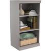 ClosetMaid Modular Storage Shelf Unit with 3 Shelves, Wood Closet Organizer Adjustable, Stacking, Full Backer, Decorative Trim, White, 40.29 H x 21.39 in. W x 15.91 in. D(Taupe)