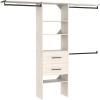 ClosetMaid SuiteSymphony 25-Inch Closet System Tower with (3) Hang Rods, (2) Drawers, and (2) Top Shelves, White Timber