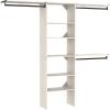 ClosetMaid SuiteSymphony 25-Inch Closet System Tower with (3) Hanging Rods, and (3) Top Shelves, White Timber
