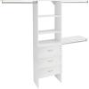 ClosetMaid SuiteSymphony Closet Organizer with Shelves, 3 Drawers, 25-Inch-Pure White