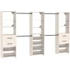 ClosetMaid SuiteSymphony Deluxe Tower Combo Kit with (3) 25-Inch Towers, (3) Hang Rods (Per Tower), (4) Drawers (on 2-Towers), and (8) Shoe Shelves (2) On 2-Towers & (4) On 1-Tower