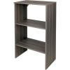 ClosetMaid SuiteSymphony Wood Shelf Unit, 2 Shelves, Adjustable, For Storage, Closet, Clothes, Shoes, Décor, TV, Books, Natural Gray(Graphite Grey)