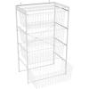 ClosetMaid Wire Basket 2 Drawer Organizer Unit with Shelf for Pantry, Closet, Clothes, Linens, Sturdy Steel, Easy Assembly, White(4-Drawer)