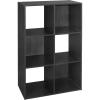 Closetmaid Decorative Home Stackable 6 Cube Cubeicals Organizer Storage Bookcase, with Hardware for Office, Home and Closet, White(Black)