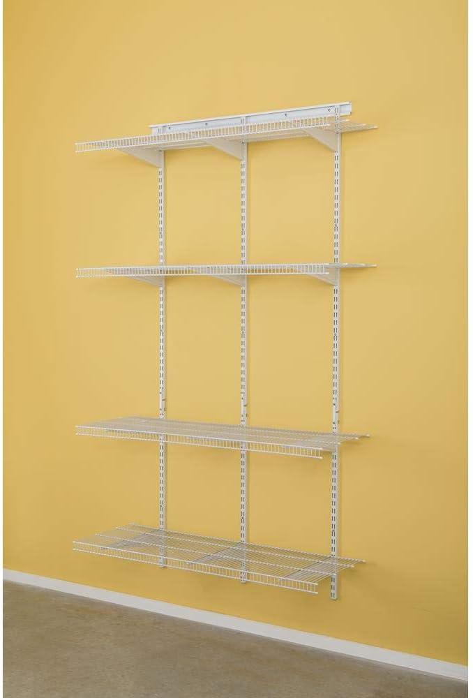 imageClosetMaid 2845 ShelfTrack 4ft Pantry Organizer Kit WhiteWhite