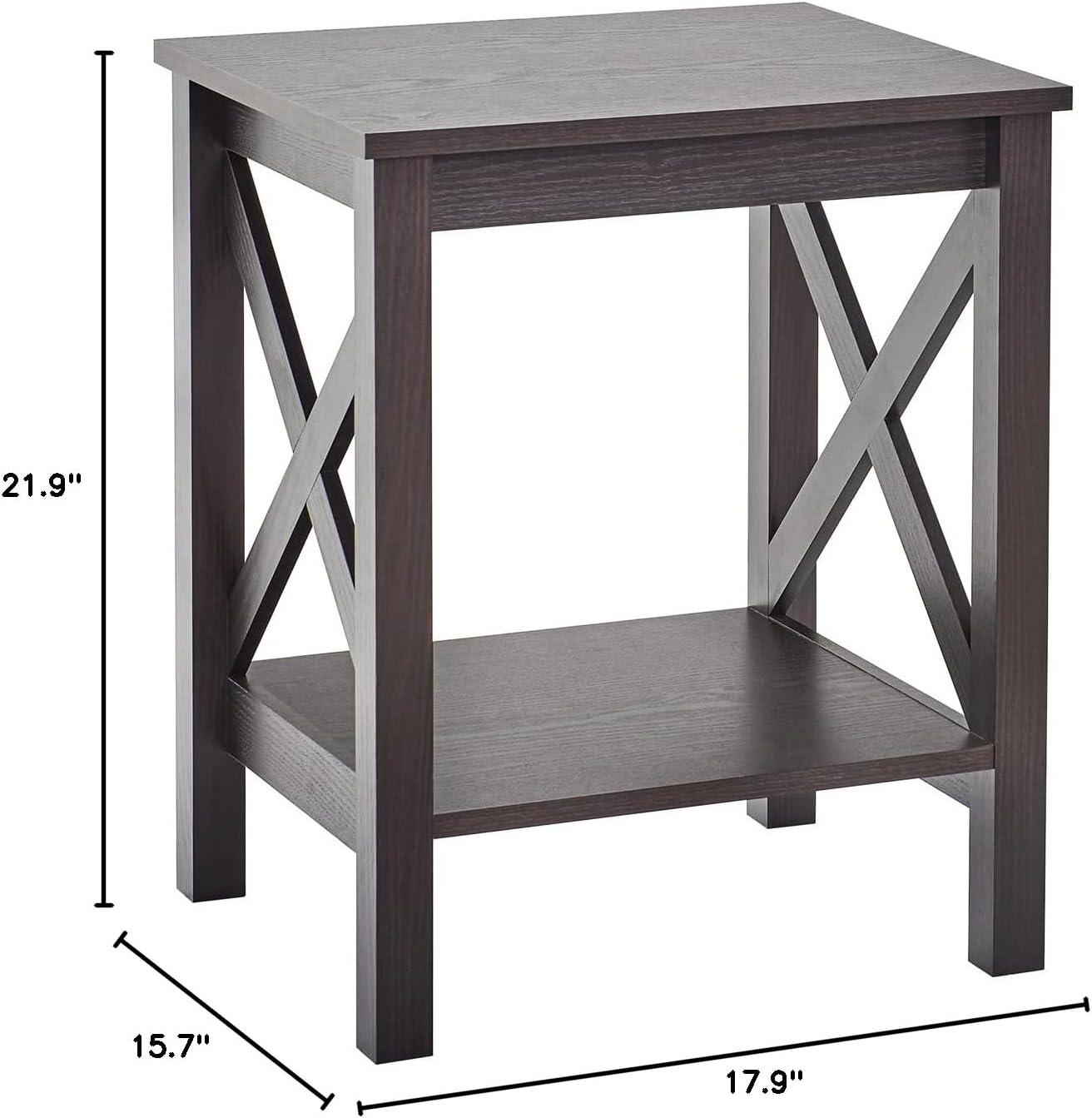 imageClosetMaid 3905 XFrame Design Side or End Table with Shelf Black Walnut WoodBlack Walnut