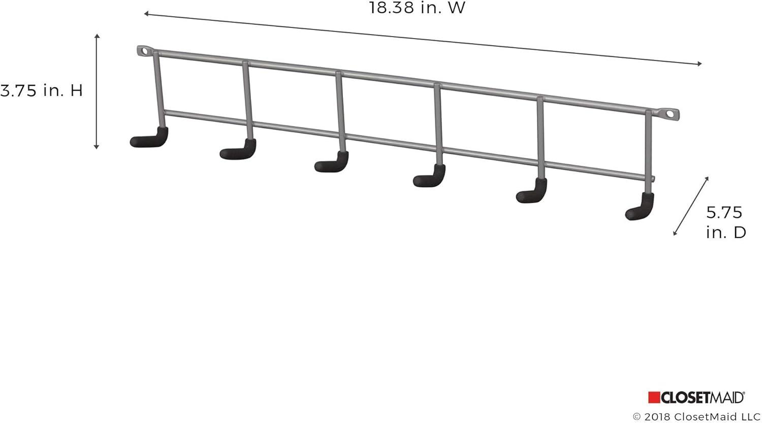 imageClosetMaid Household Hang Up Wall Mounted Hook Rack