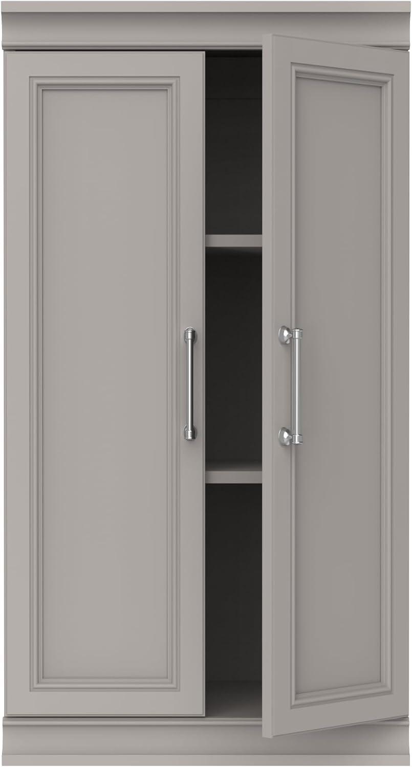 imageClosetMaid Modular Storage 2138inch W 3Shelf Storage Cabinet with Doors Smoky TaupeSmoky Taupe