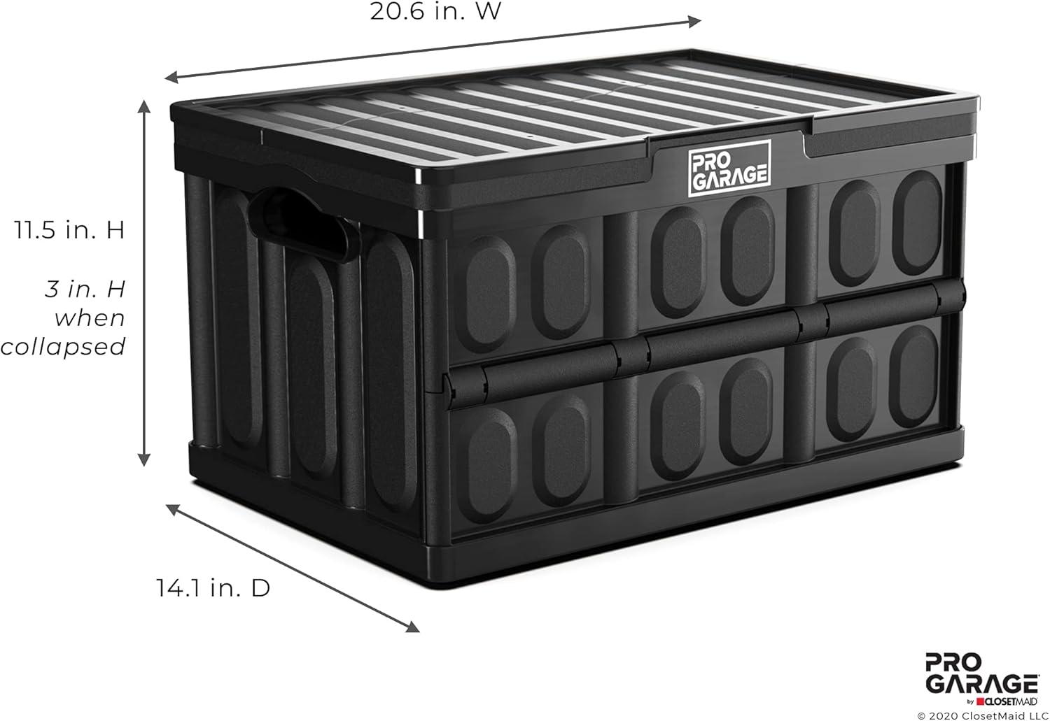 imageClosetMaid ProGarage 10848 12 Quart Utility Storage Tote Container Black