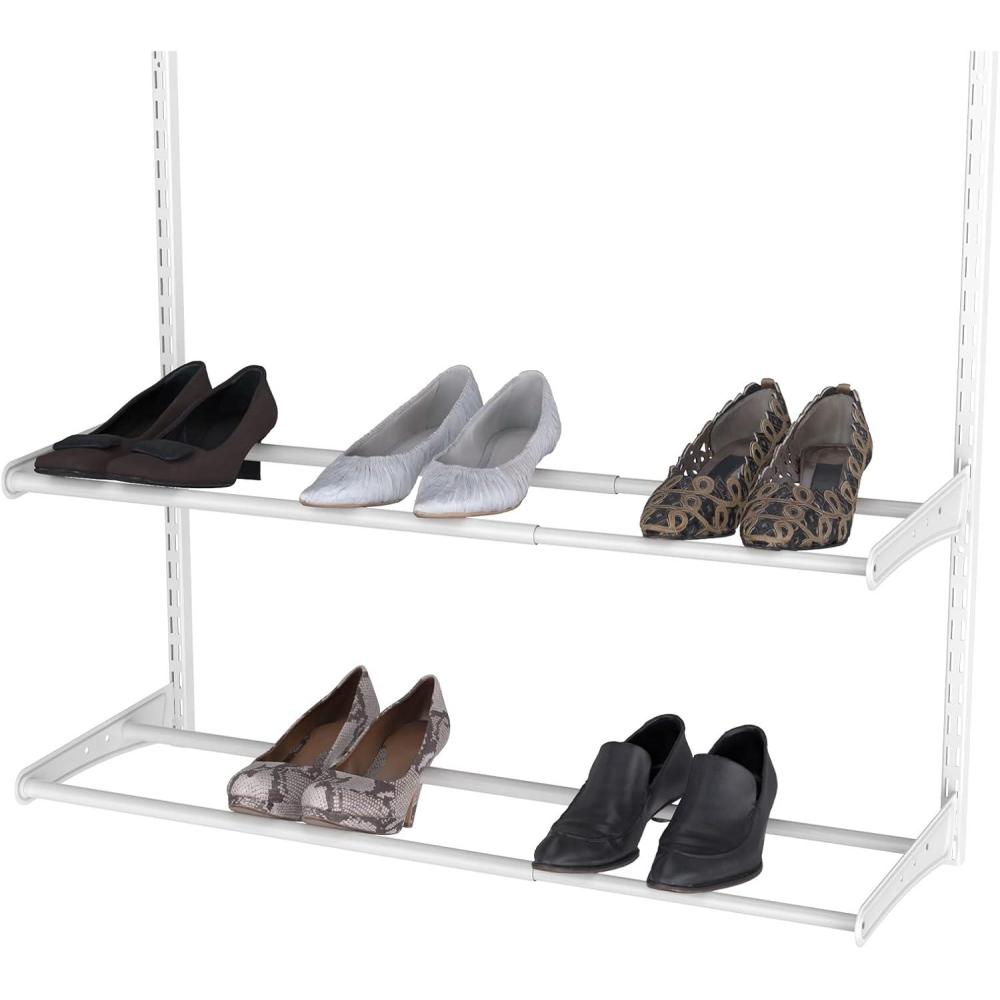 imageClosetMaid 28440 ShelfTrack Expandable Shoe Rack 24quot x 42quot WhiteWhite