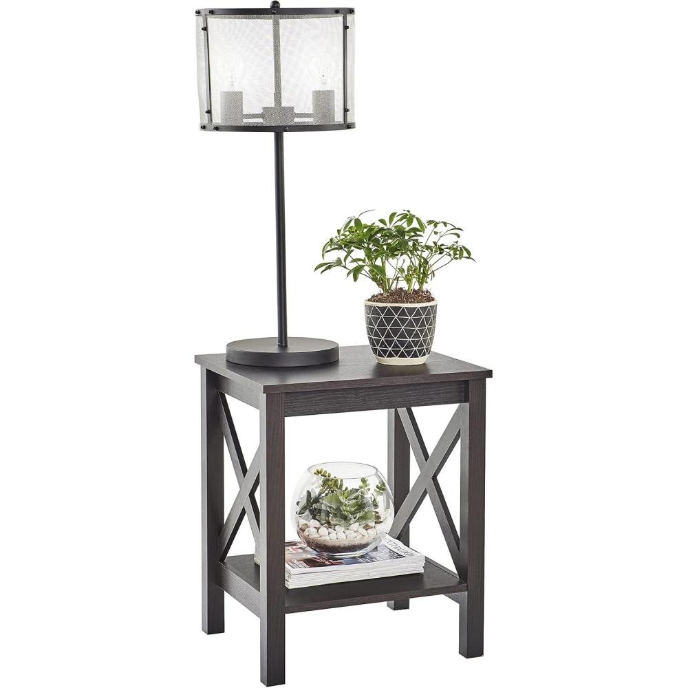 imageClosetMaid 3905 XFrame Design Side or End Table with Shelf Black Walnut WoodBlack Walnut