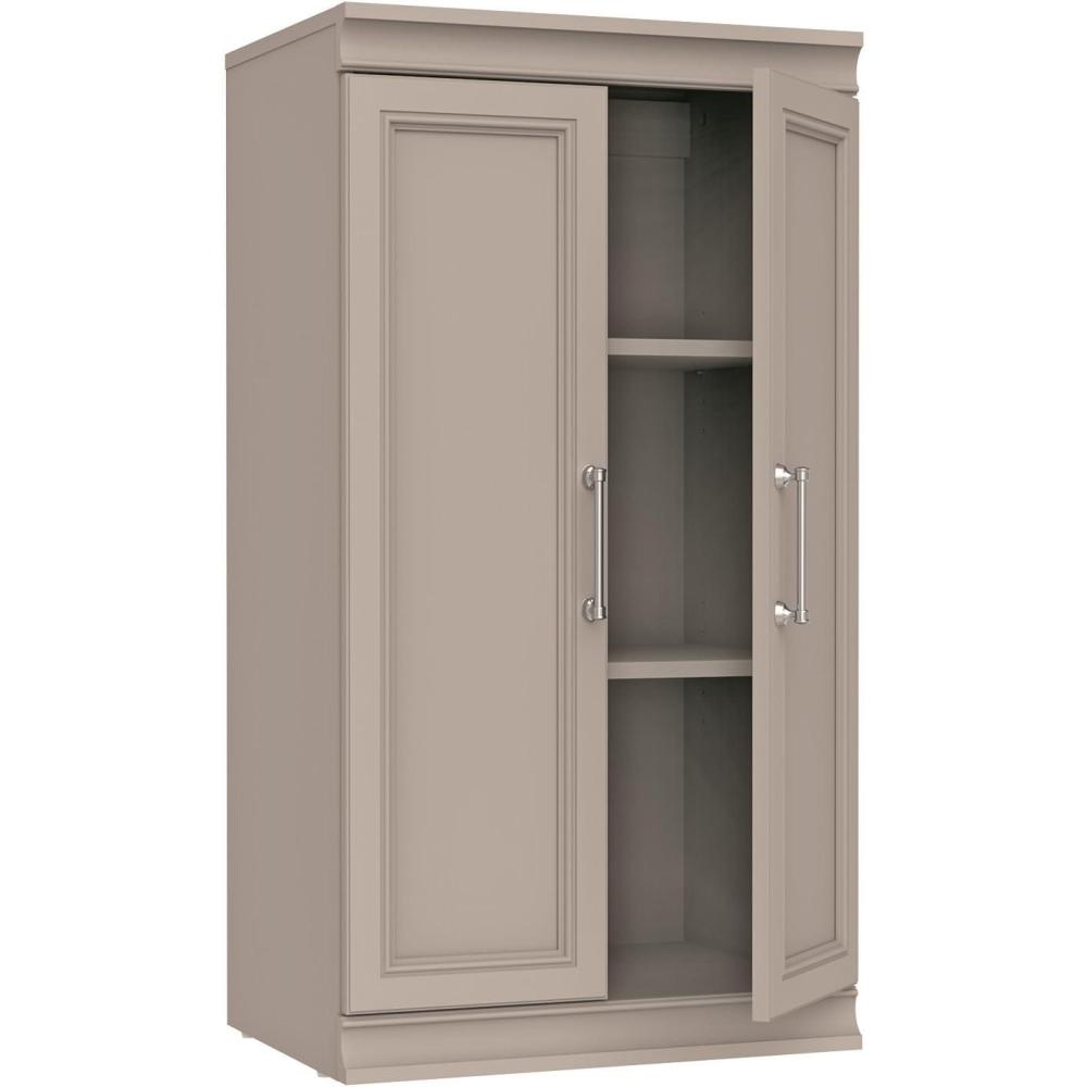 imageClosetMaid Modular Storage 2138inch W 3Shelf Storage Cabinet with Doors Smoky TaupeSmoky Taupe