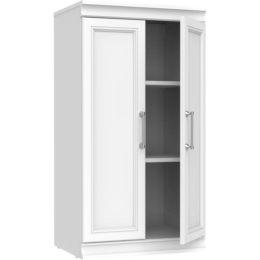imageClosetMaid Modular Storage 2138inch W 3Shelf Storage Cabinet with Doors Smoky TaupeWhite
