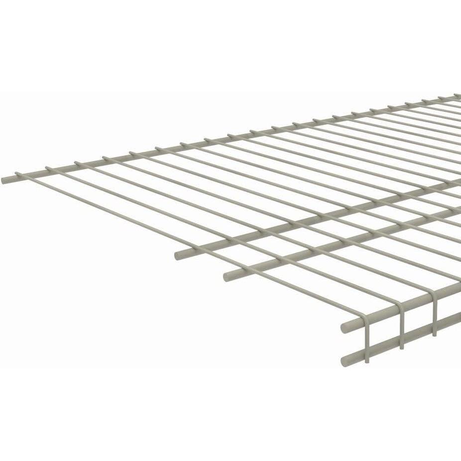 imageClosetMaid SuperSlide Wire Shelf 4 ft W x 16 in D Ventilated Wire Wall Shelving Nickel Finish for Closet Laundry or Pantry