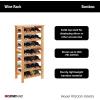 ClosetMaid 28 Bottle Standing Floor Wine Storage Rack Tower with Top Shelf, Bamboo Wood