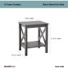 ClosetMaid 3905 X-Frame Design Side or End Table with Shelf, Black Walnut Wood(Black Walnut)