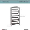 ClosetMaid 3955 X-Frame Design 5-Shelf Bookshelf or Bookcase, Black Walnut Wood